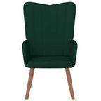 Silla de relajación de terciopelo verde oscuro