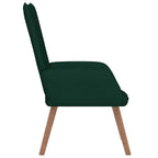 Silla de relajación de terciopelo verde oscuro