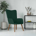 Silla de relajación de terciopelo verde oscuro