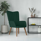 Silla de relajación de terciopelo verde oscuro