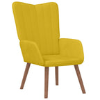 Sillón de relax de terciopelo amarillo mostaza