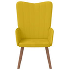 Sillón de relax de terciopelo amarillo mostaza