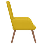 Sillón de relax de terciopelo amarillo mostaza