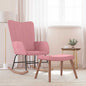 Mecedora con taburete tela patchwork