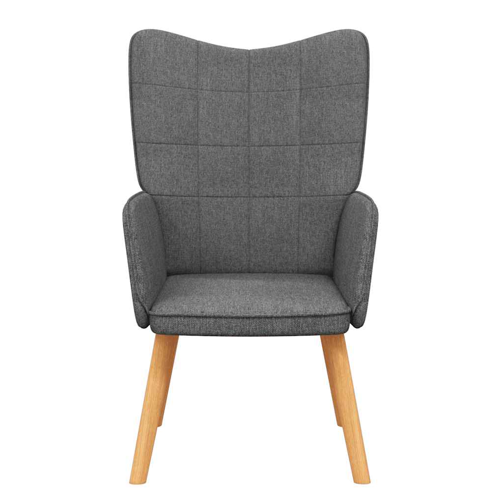 Silla de relajación de tela gris oscuro