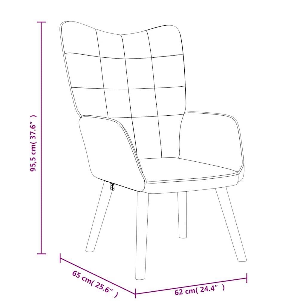 Silla de relajación de tela gris oscuro