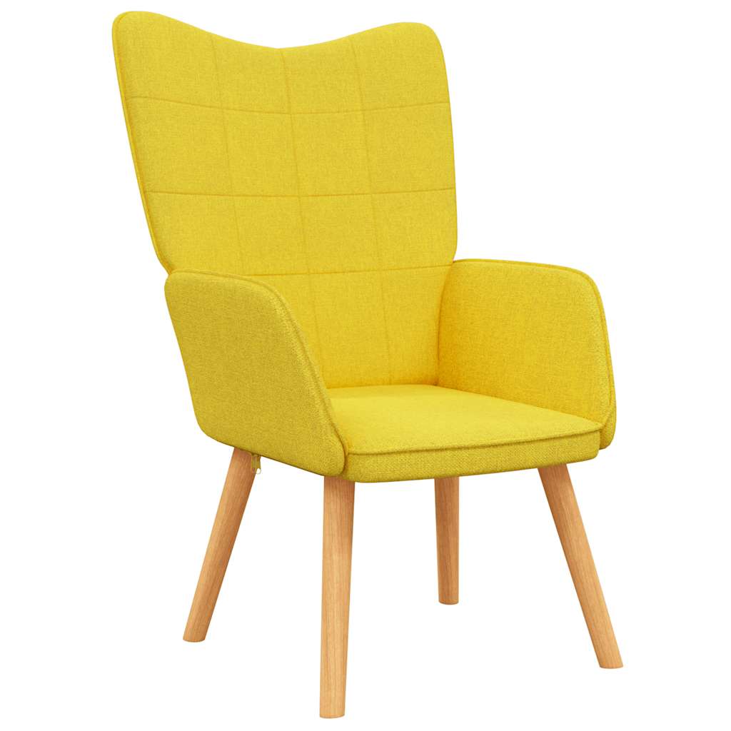 Sillón de relax de tela amarillo mostaza