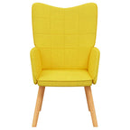 Sillón de relax de tela amarillo mostaza