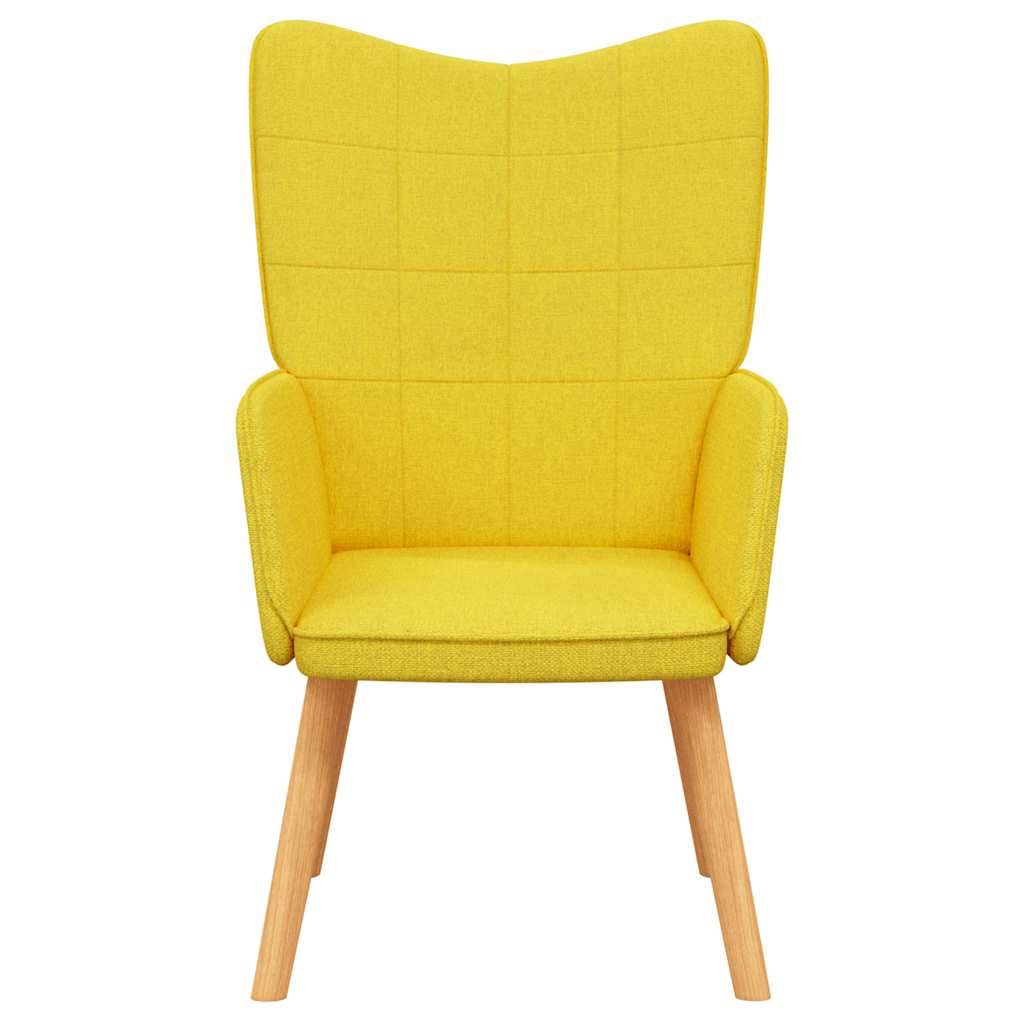 Sillón de relax de tela amarillo mostaza