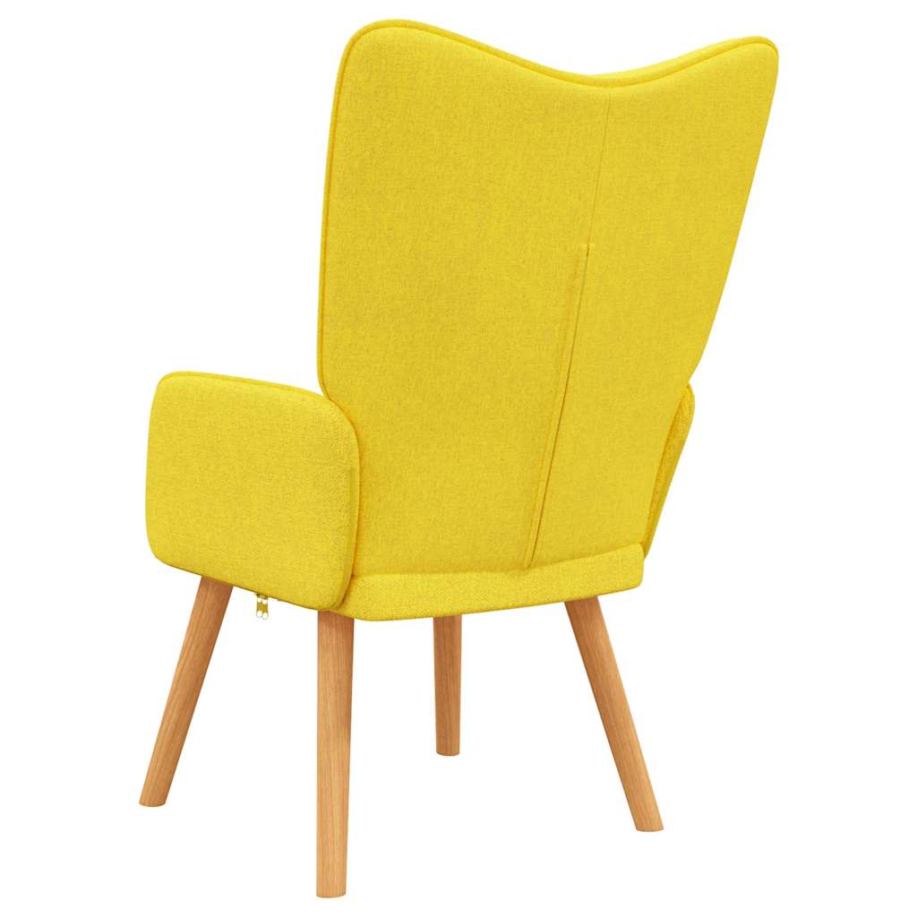 Sillón de relax de tela amarillo mostaza