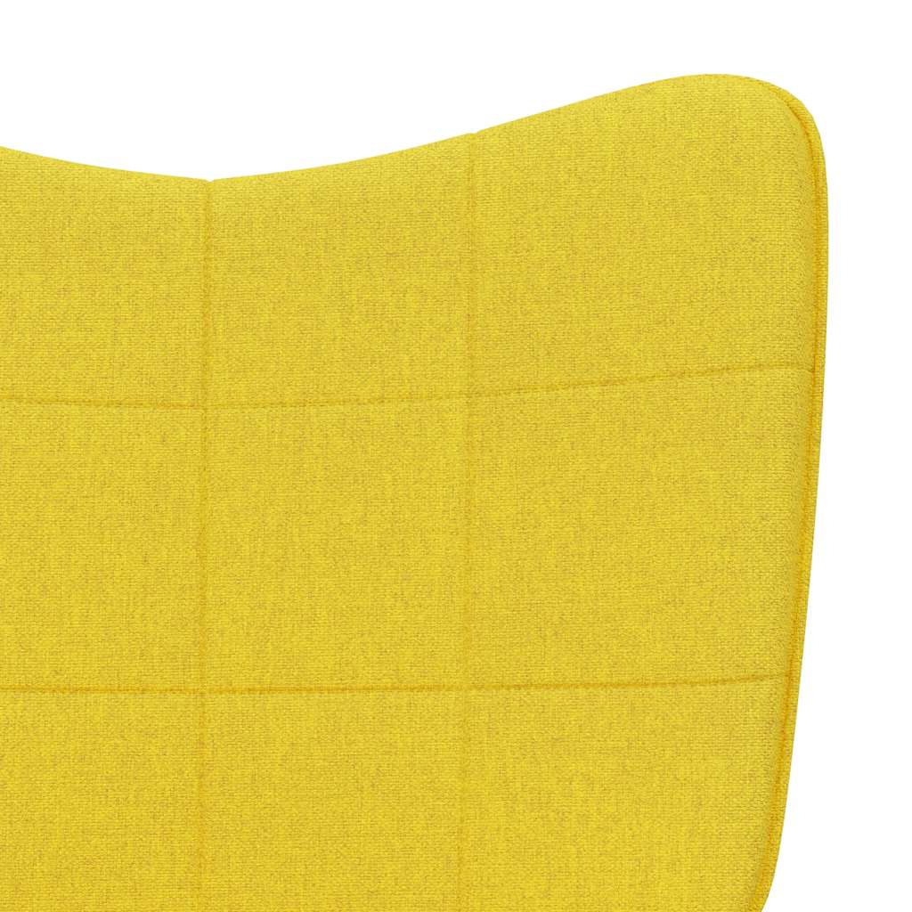 Sillón de relax de tela amarillo mostaza