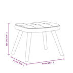 Silla de relajación con reposapiés de tela gris oscuro