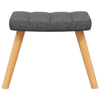 Silla de relajación con reposapiés de tela gris oscuro