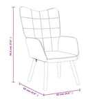 Silla de relajación con reposapiés de tela gris oscuro