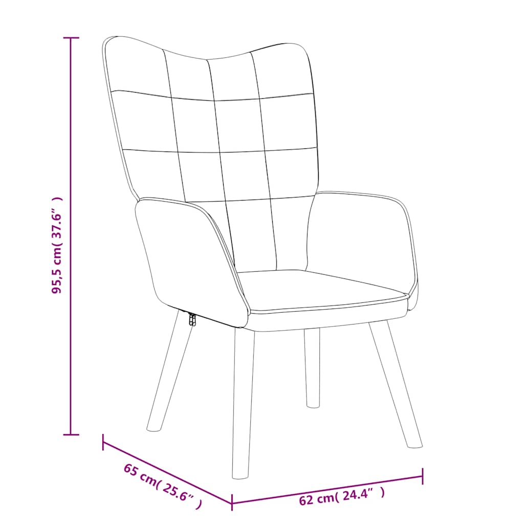 Silla de relajación con reposapiés de tela gris oscuro