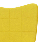 Silla mecedora de tela amarillo mostaza