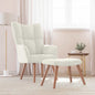 Cadeira de relaxamento com pufe em tecido patchwork