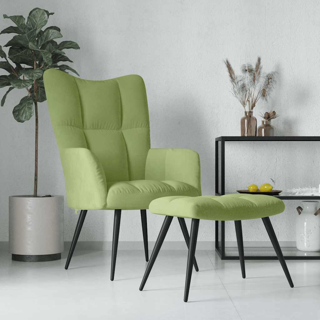 Silla de relajación con reposapiés tela patchwork