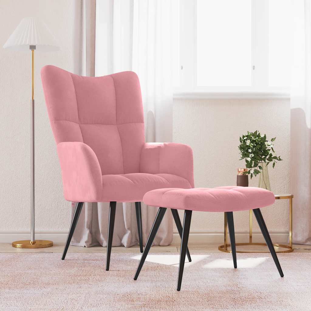 Silla de relajación con reposapiés tela patchwork
