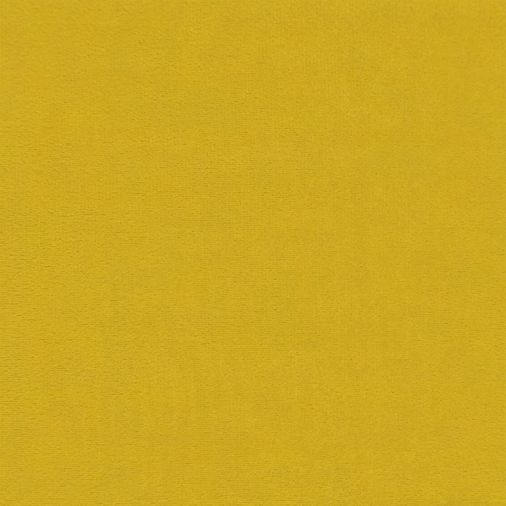 Sillón relajante con taburete de terciopelo amarillo mostaza