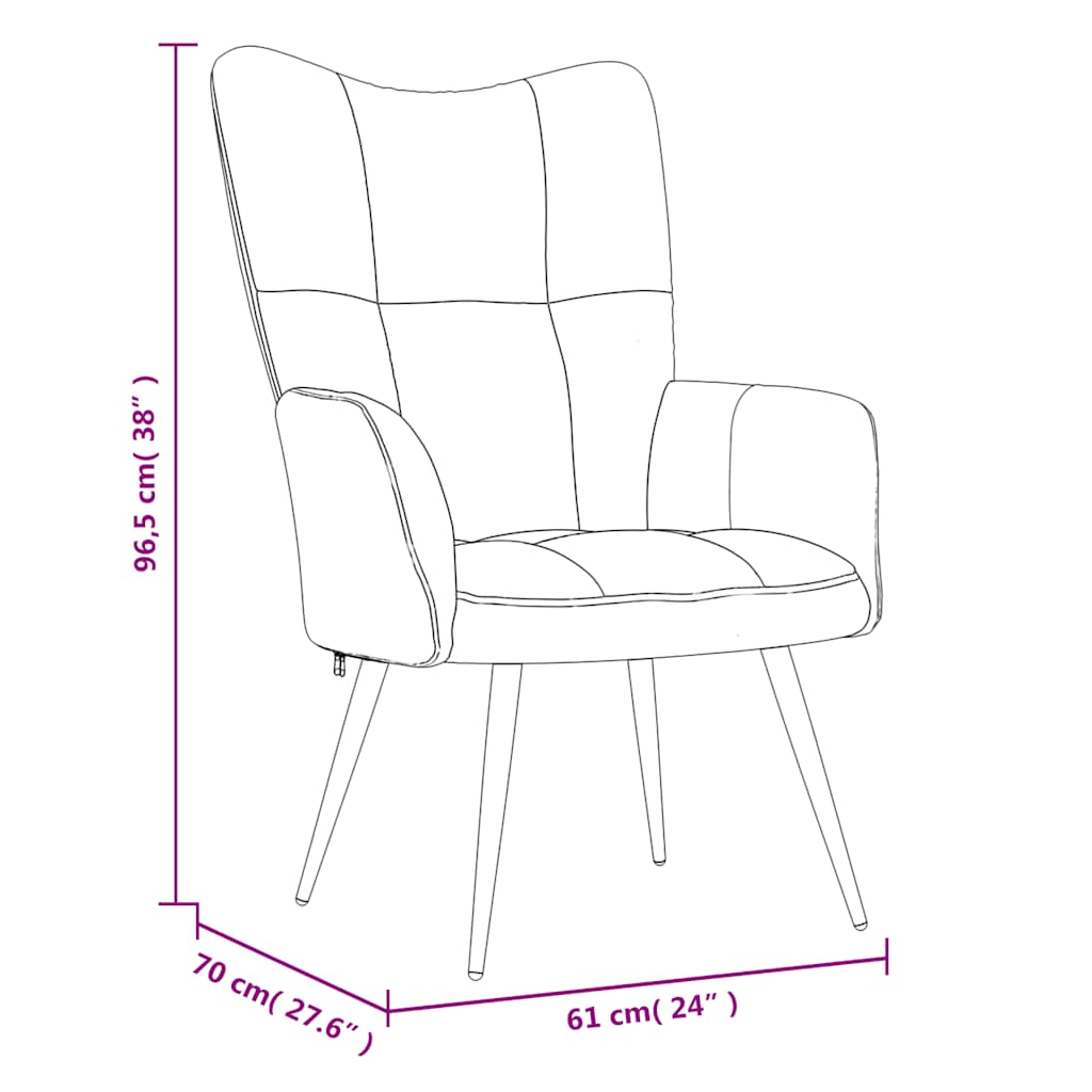 Sillón relajante con taburete de terciopelo amarillo mostaza