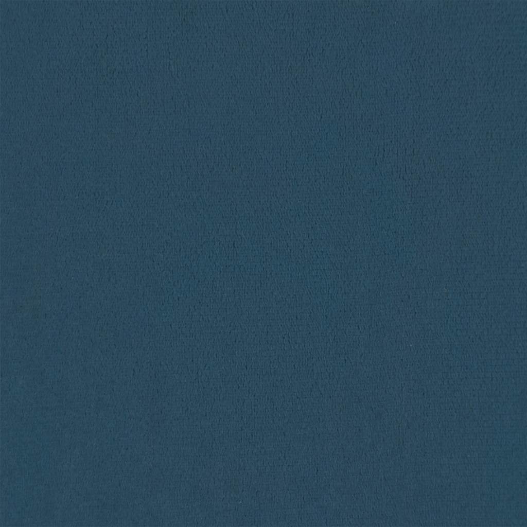 Mecedora con taburete de terciopelo azul
