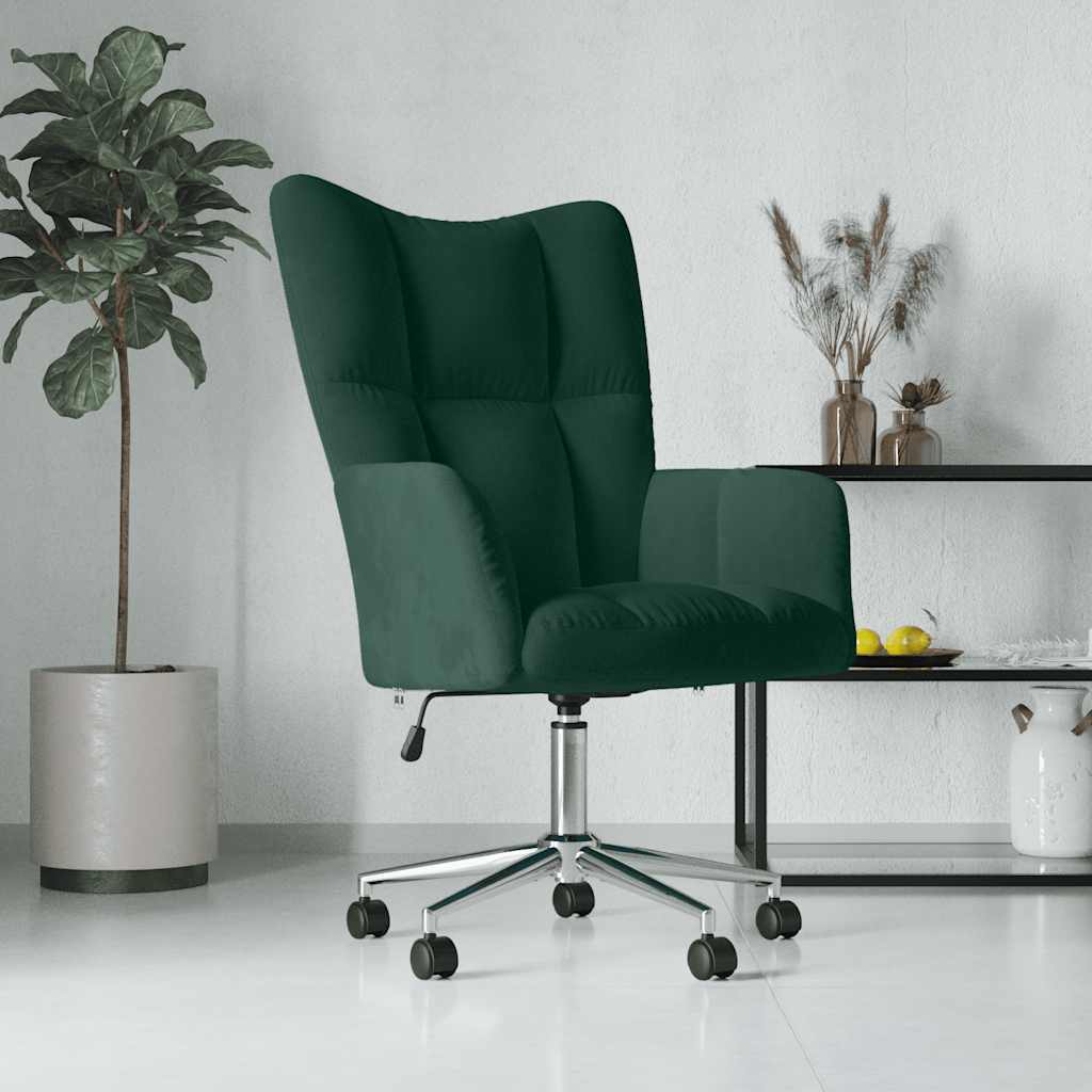 Dark gray fabric relaxation chair