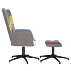 Silla de relax con taburete tela patchwork