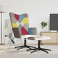 Cadeira de relaxamento com pufe em tecido patchwork