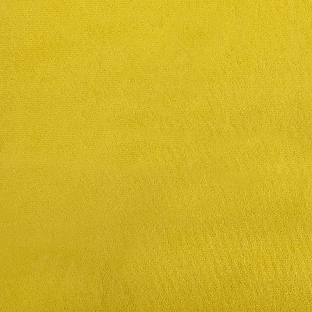 Mecedora con respaldo alto de terciopelo amarillo madera maciza