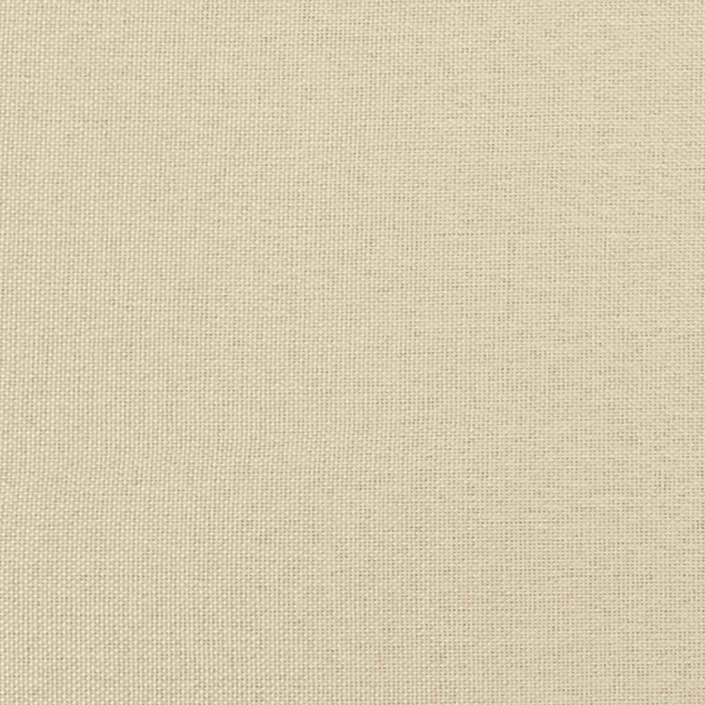 Taburete con patas de madera tapizado tejido crema