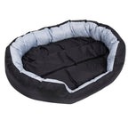Cojín para perro reversible y lavable gris y negro 110x80x23 cm