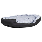 Cojín para perro reversible y lavable gris y negro 150x120x25 cm