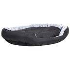 Cojín para perro reversible y lavable gris y negro 150x120x25 cm