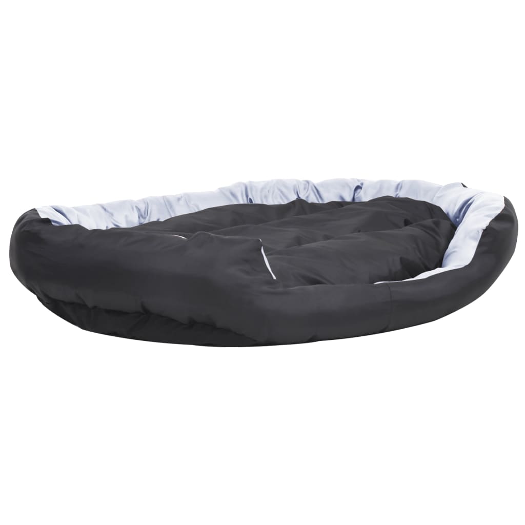 Cojín para perro reversible y lavable gris y negro 150x120x25 cm