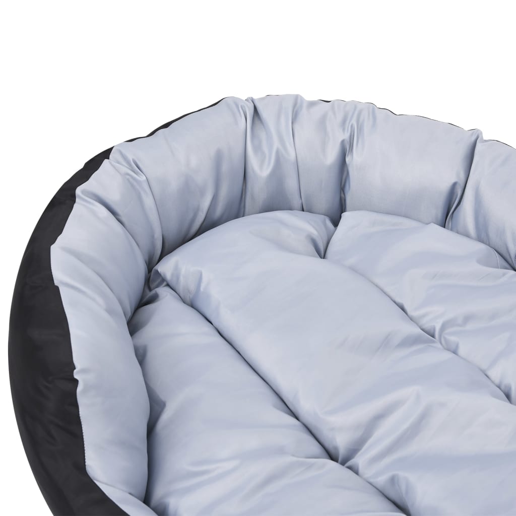 Cojín para perro reversible y lavable gris y negro 150x120x25 cm