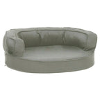Colchón para cama de perro ergonómico aspecto lino gris 60x42cm