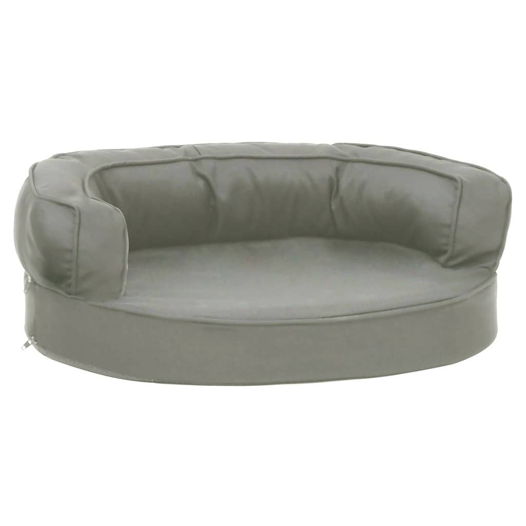 Colchón para cama de perro ergonómico aspecto lino gris 60x42cm