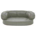 Colchón para cama de perro ergonómico aspecto lino gris 60x42cm
