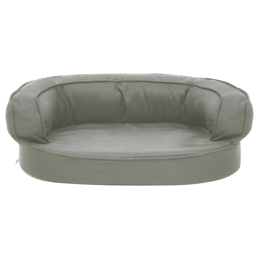 Colchón para cama de perro ergonómico aspecto lino gris 60x42cm