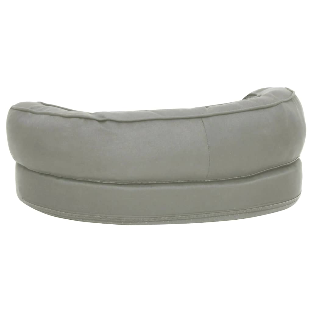 Colchón para cama de perro ergonómico aspecto lino gris 60x42cm