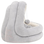 Cama para gatos color crema y gris 40x40x35 cm