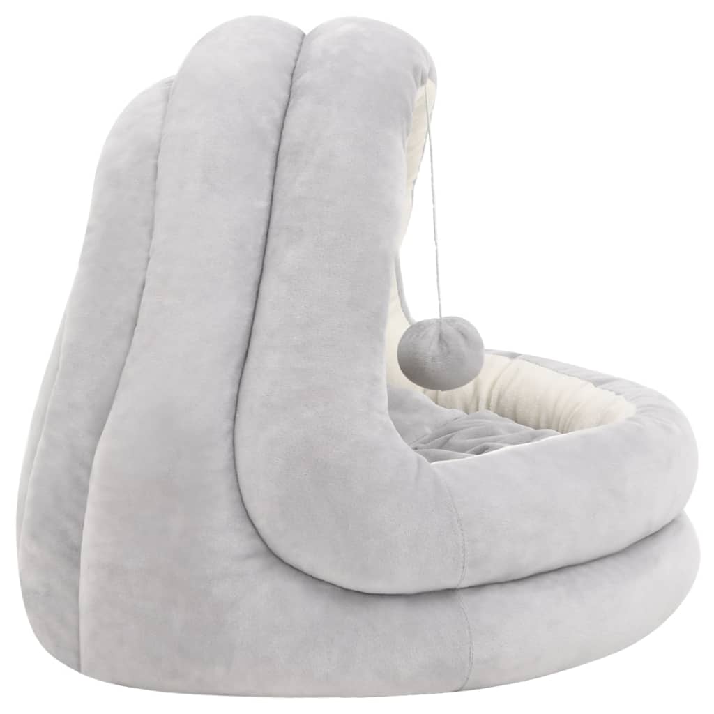 Cama para gatos color crema y gris 40x40x35 cm