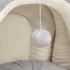 Cama para gatos color crema y gris 40x40x35 cm