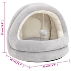 Cama para gatos color crema y gris 40x40x35 cm