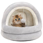 Cama para gatos color crema y gris 40x40x35 cm