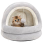 Cama para gatos color crema y gris 40x40x35 cm