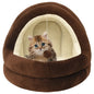 Cama para gatos color crema y gris 40x40x35 cm