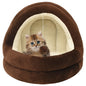 Cama para gatos color crema y gris 40x40x35 cm
