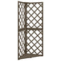 Solid fir wood corner trellis 50x50x145 cm